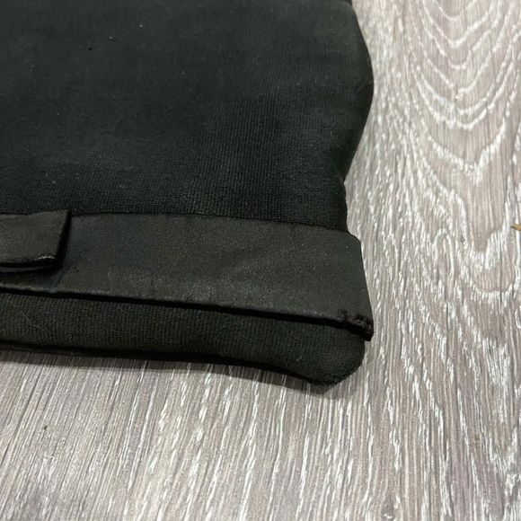 Vintage Black Evening Bag Bow Accent 7”w x 7.5”h x 1” d - Picture 3 of 9
